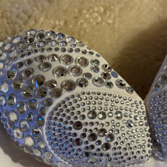 AREA CUTOUT T-SHIRT WITH CRYSTAL EMBELLISHED BUSTIER, WHITE, SIZE SMALL - Picture 6 of 10